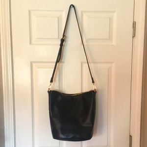Black Faux Leather Crossbody